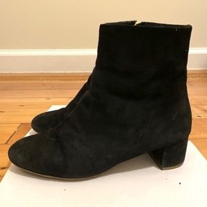 Mansur Gavriel black suede ankle boots